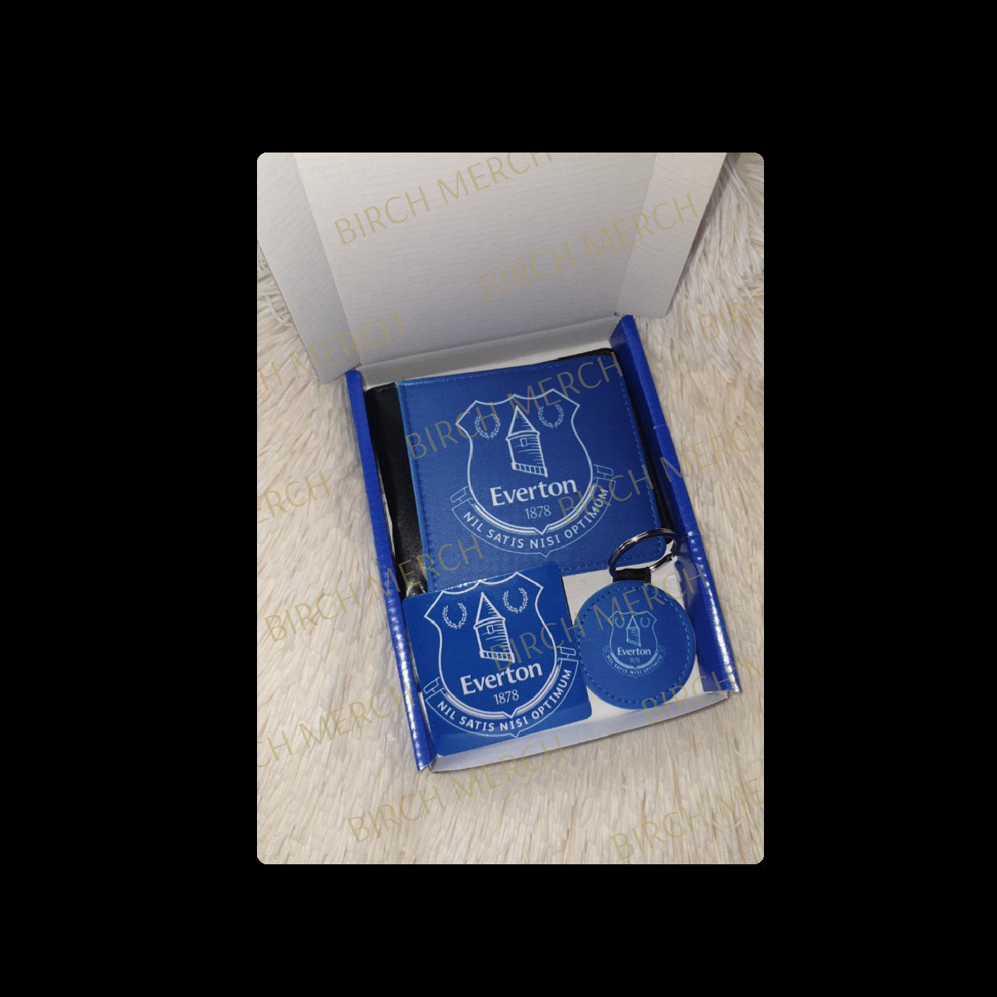 Everton Badge PU Material Wallet Gift Box Set