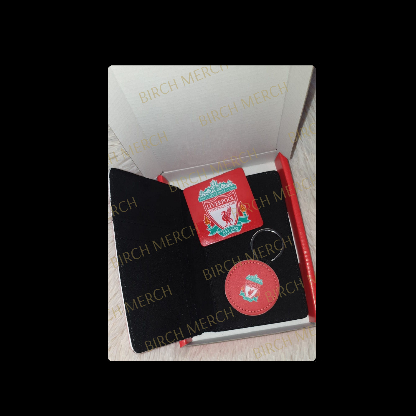 Liverpool Badge PU Material Passport Holder Wallet Gift Box Set 2