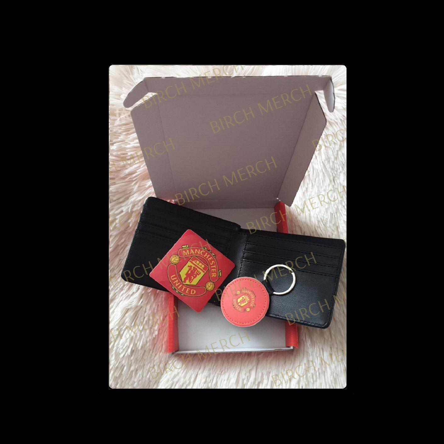 Manchester United Badge PU Material Wallet Gift Box Set