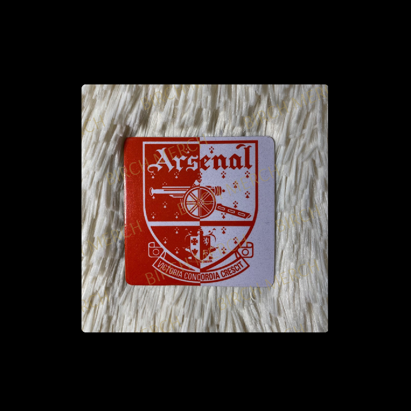 Arsenal Red & White/White & Red 1949-1990 Badge Square Magnet 6.5cm x 6.5cm