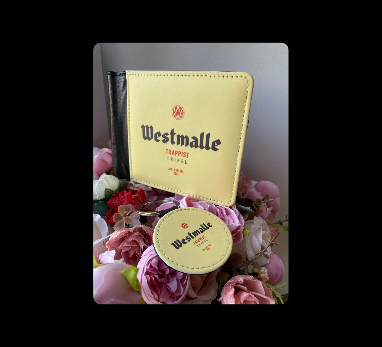 Westmalle Trappist Triple Belgium Beer PU Material Wallet & Keyring