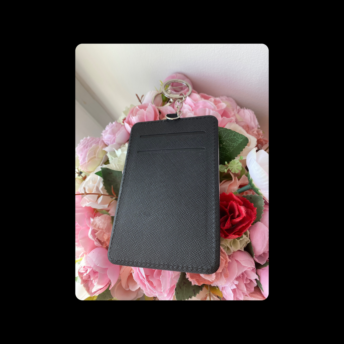 C.P Company Burgundy PU Material Card Holder