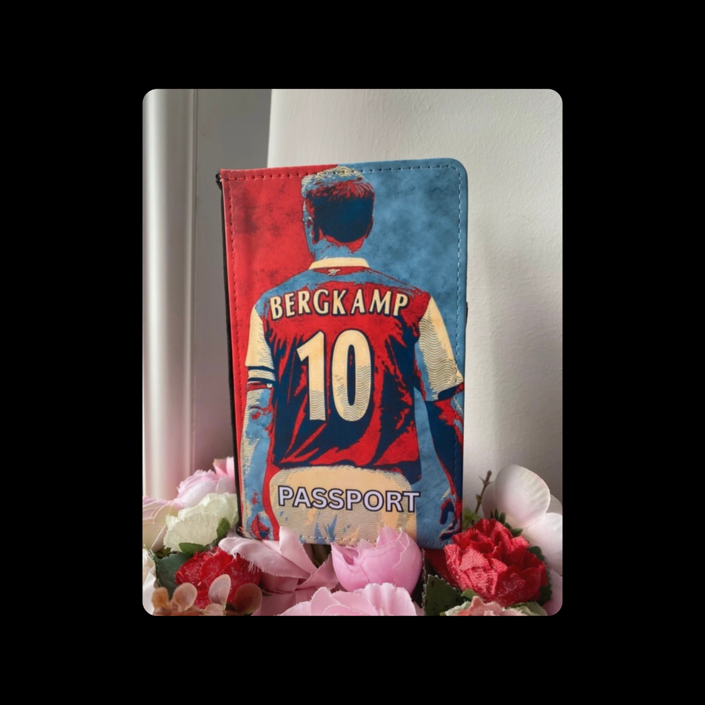 Arsenal Dennis Bergkamp PU Material Passport Holder Wallet