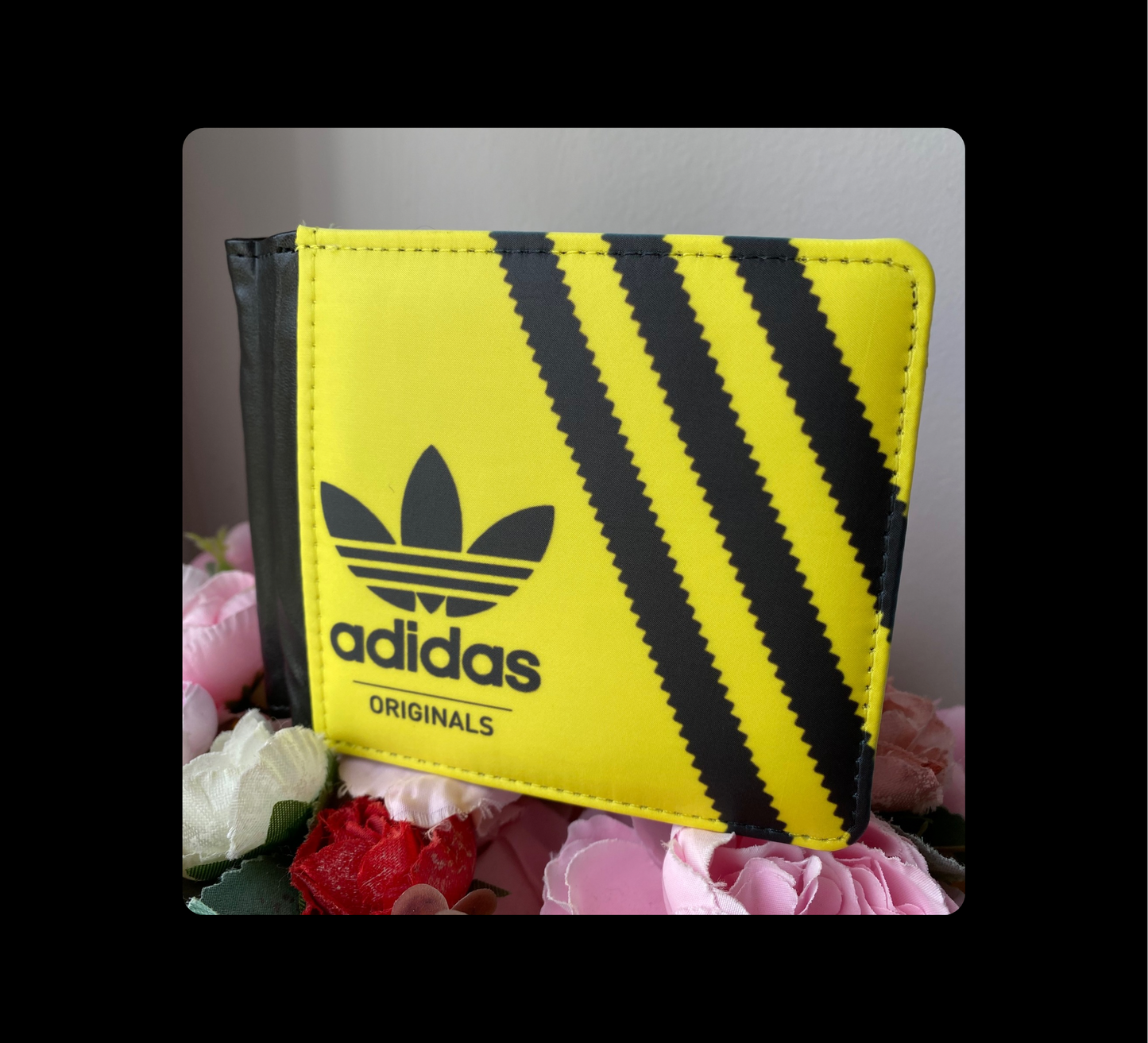 Adidas Originals Yellow & Black Shoebox Style PU Material Wallet