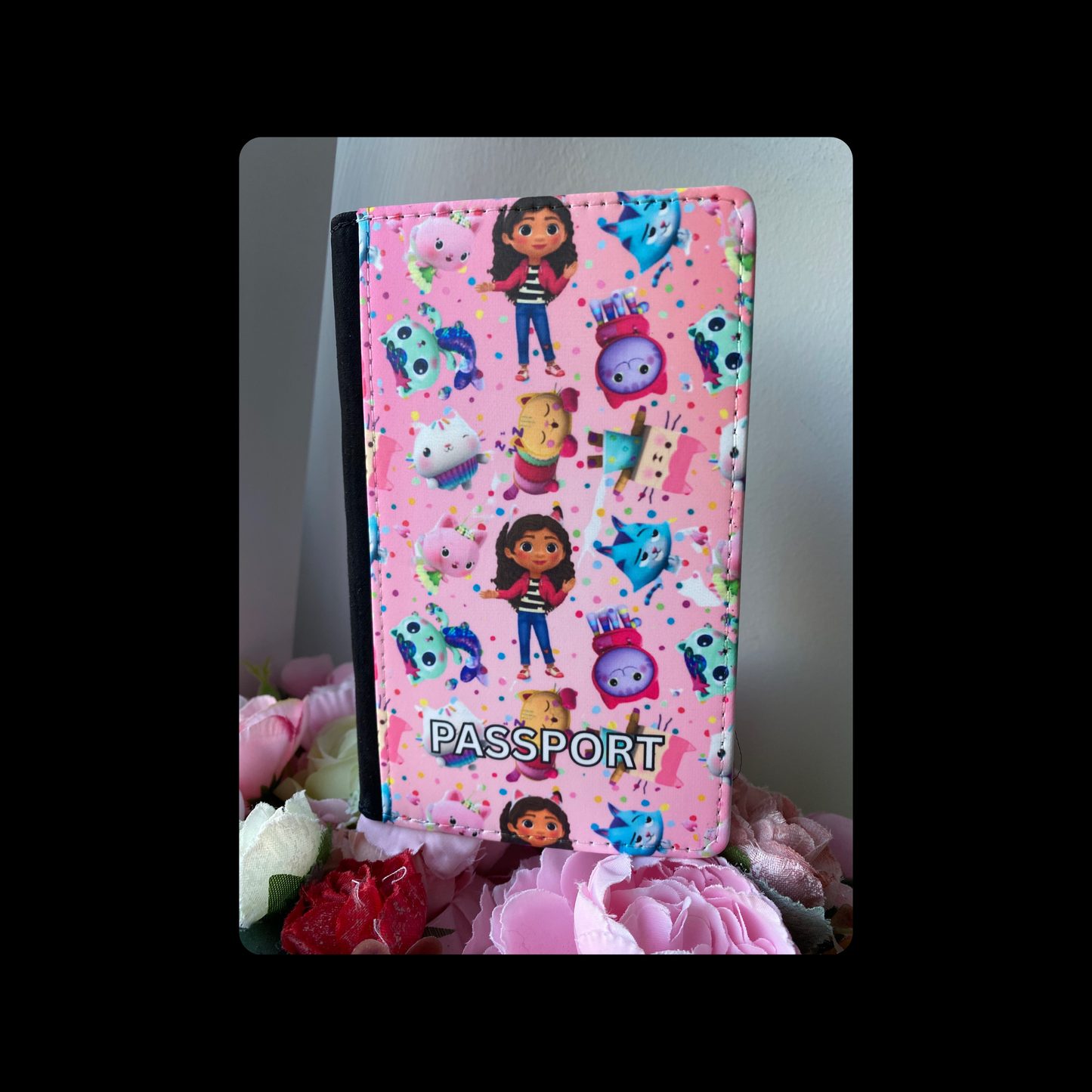 Gabbys Dollhouse PU Material Passport Holder