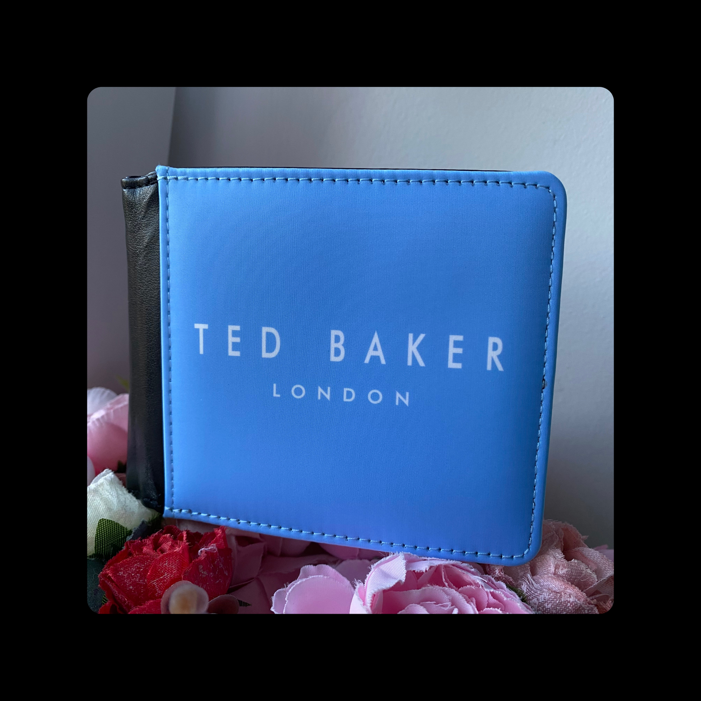 Ted Baker Blue PU Material Wallet & Keyring