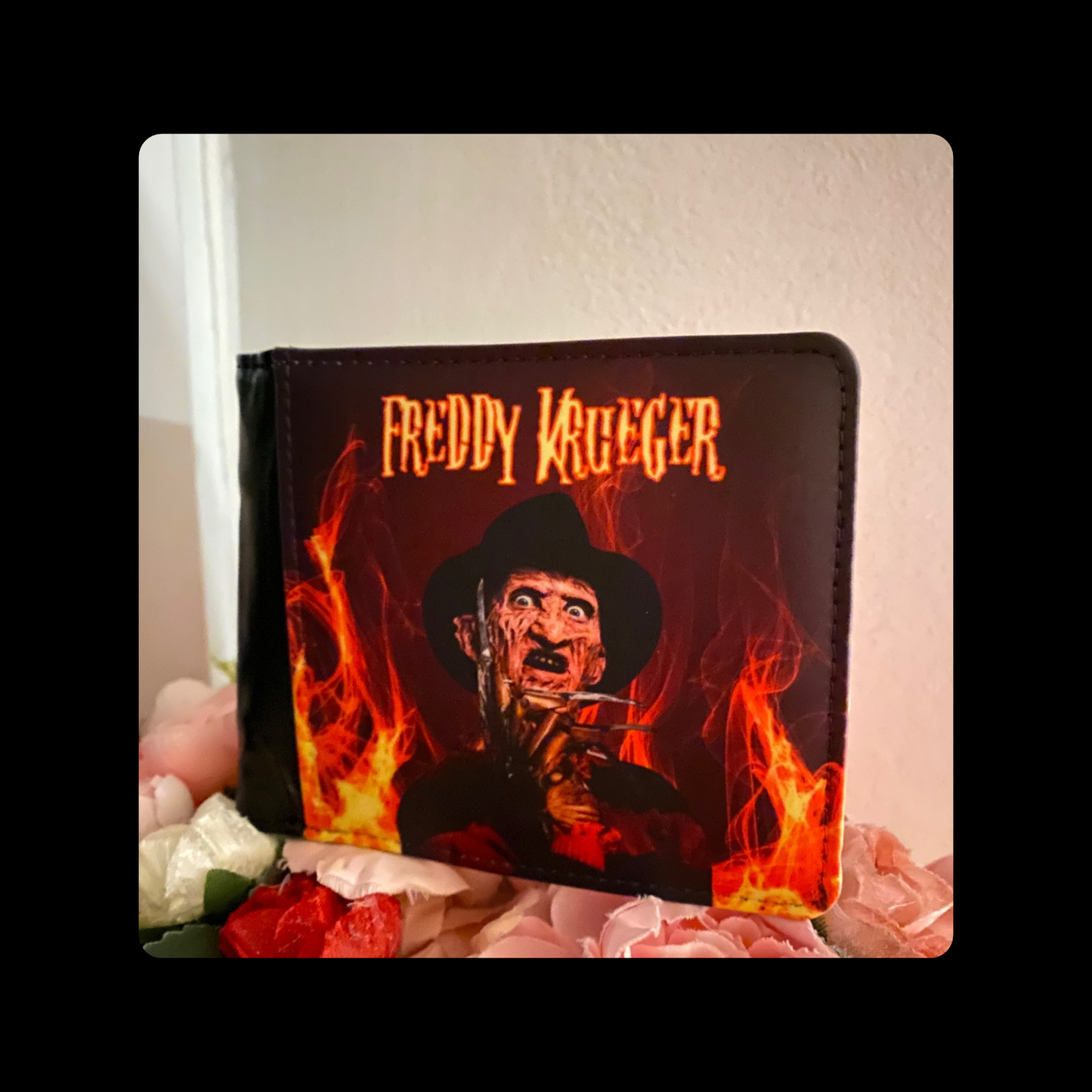 Freddy Krueger Fire PU Material Wallet & Keyring