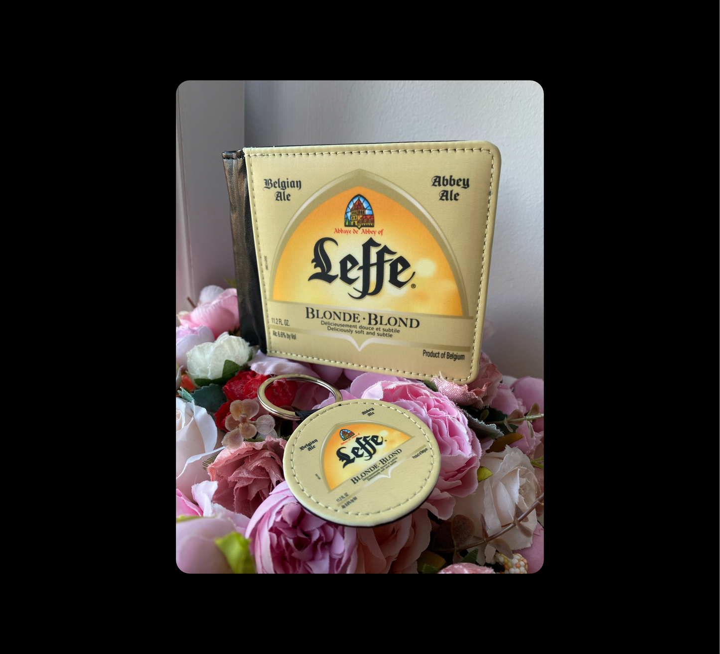 Leffe Blond Belgium Beer PU Material Wallet & Keyring