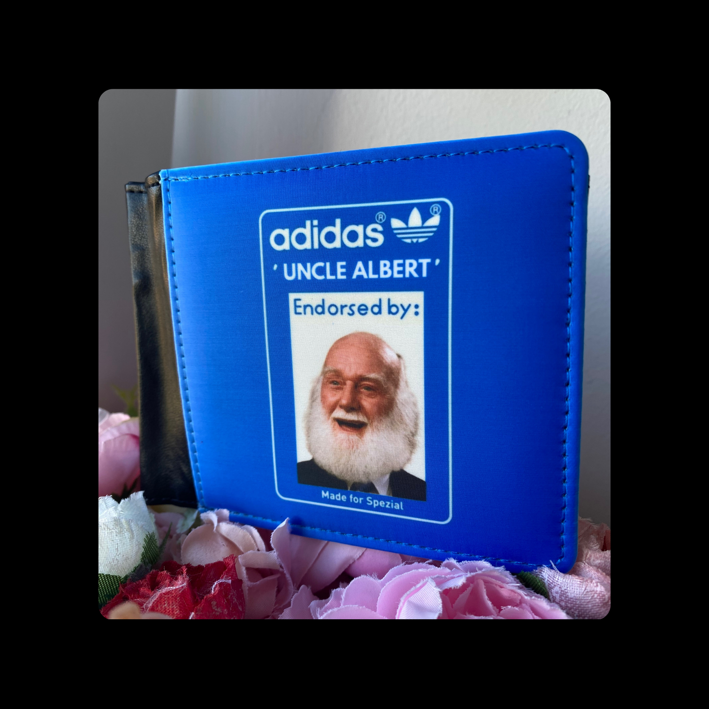 Adidas Endorsed By Uncle Albert Blue & White PU Material Wallet