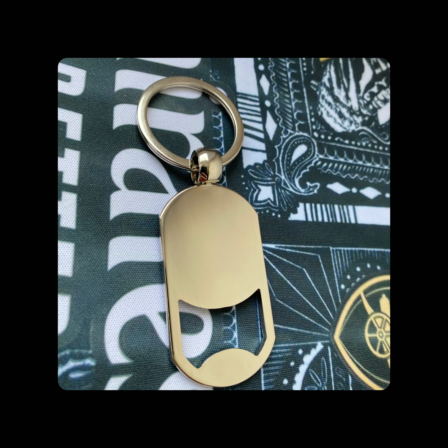 Arsenal Est. 1886 Gothic A Metal Keyring Bottle Opener 5cm x 2.7cm