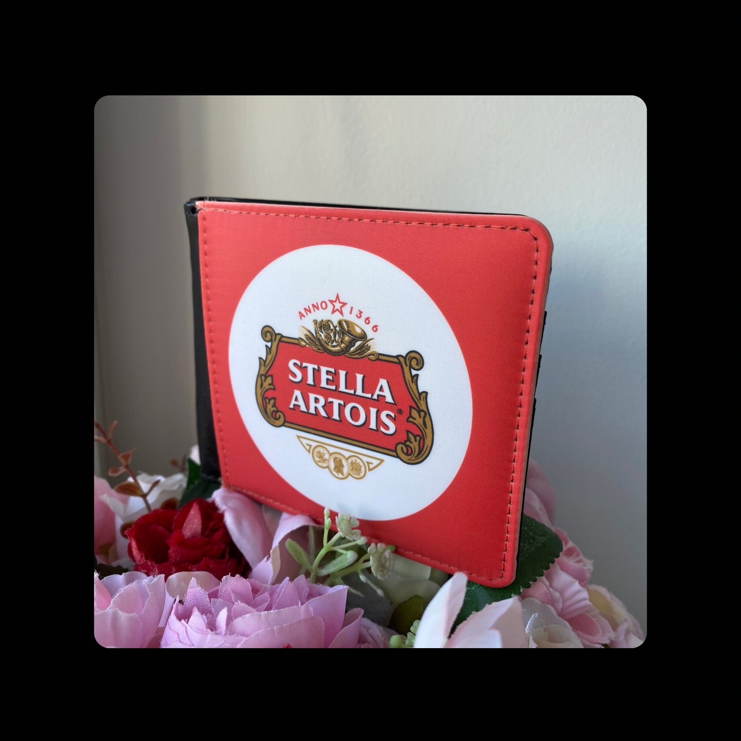 Stella Artois Lager Red & White PU Material Wallet 10cm x 9.5cm