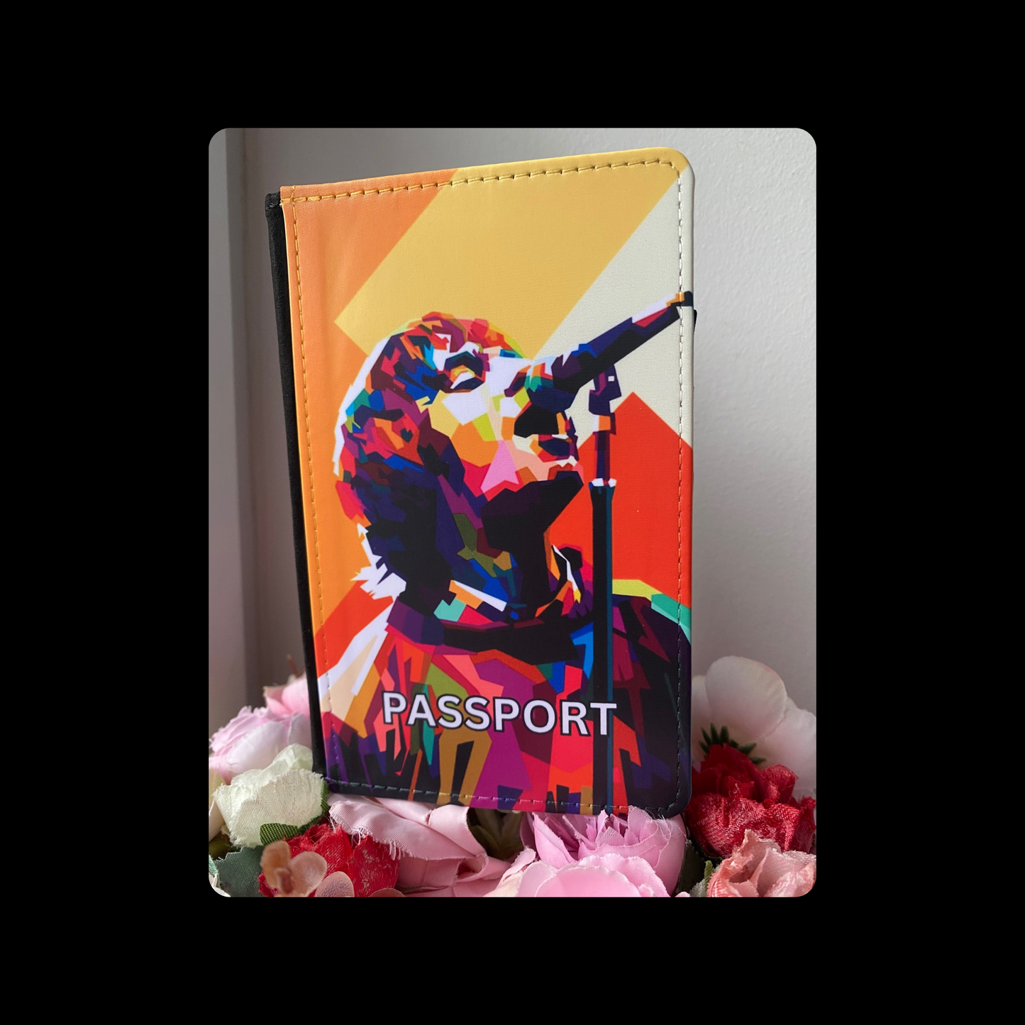 Liam Gallagher Oasis Pop Art PU Material Passport Holder
