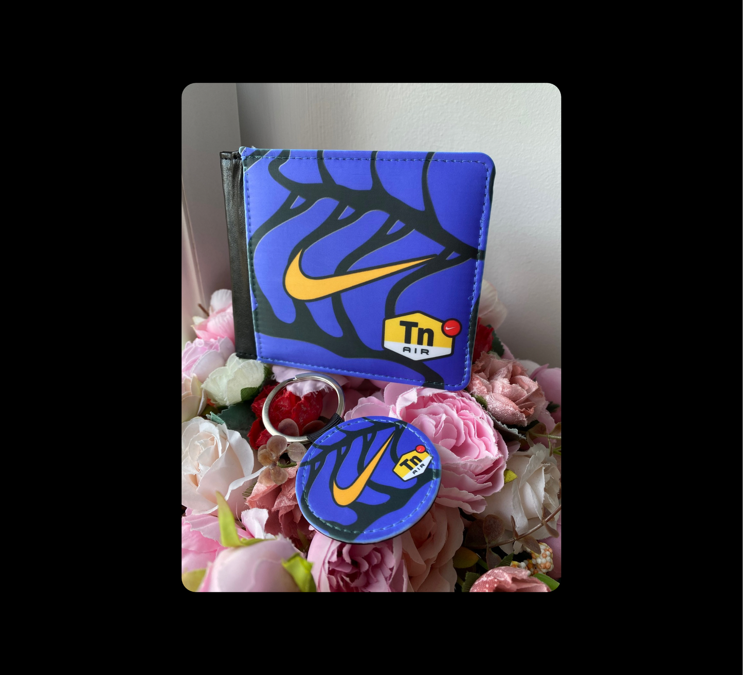 Nike TNS Air Purple & Orange PU Material Wallet & Keyring