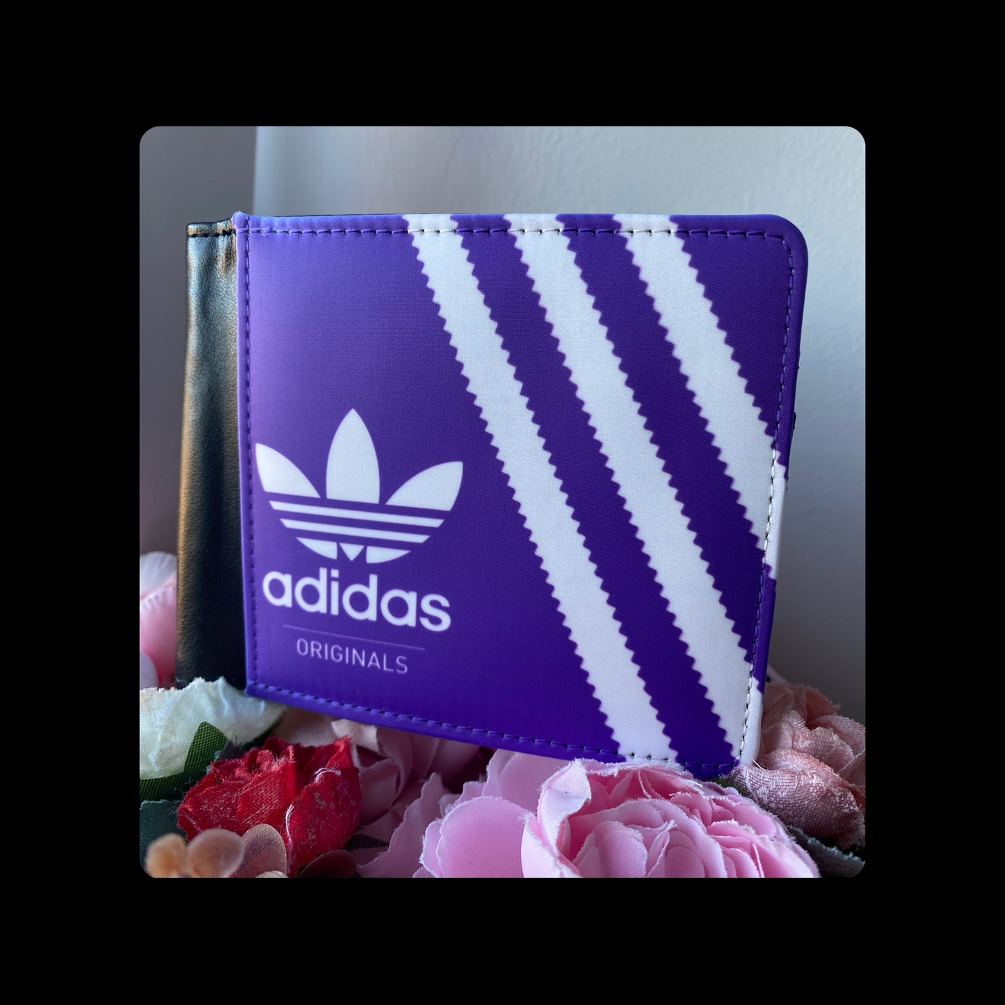 Adidas Originals Purple & White Shoebox Style PU Material Wallet