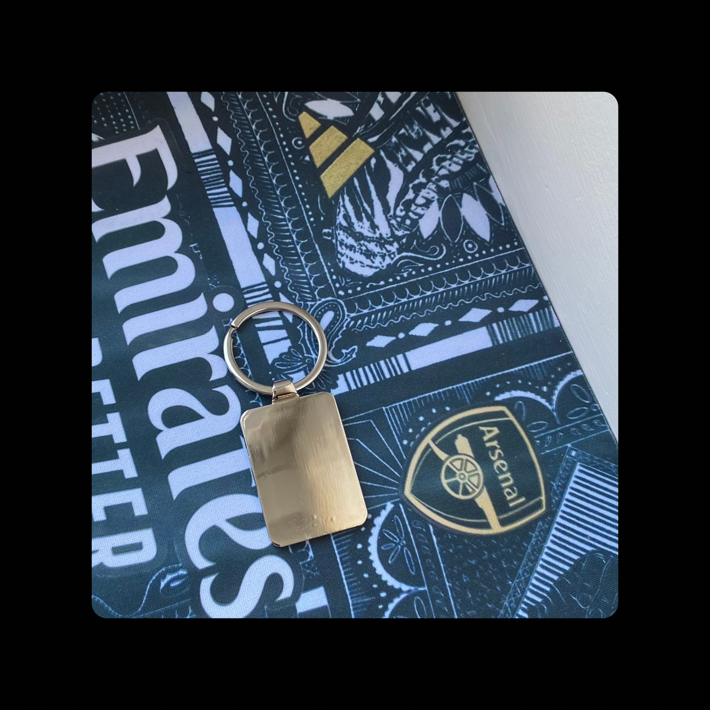Arsenal 1990-1993 Badge Rectangular Metal Keyring