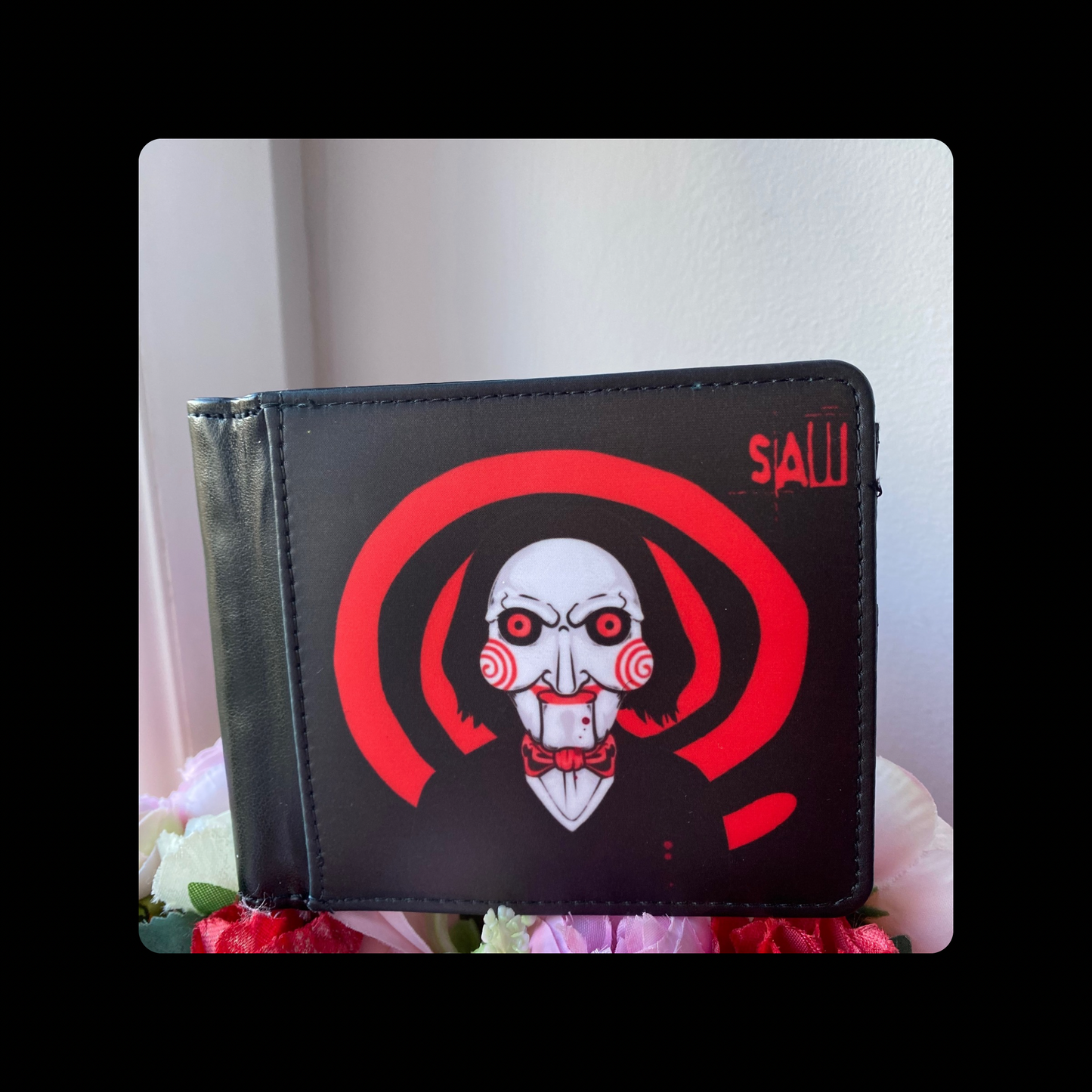 Saw Film Billy The Puppet Black & Red PU Material Wallet