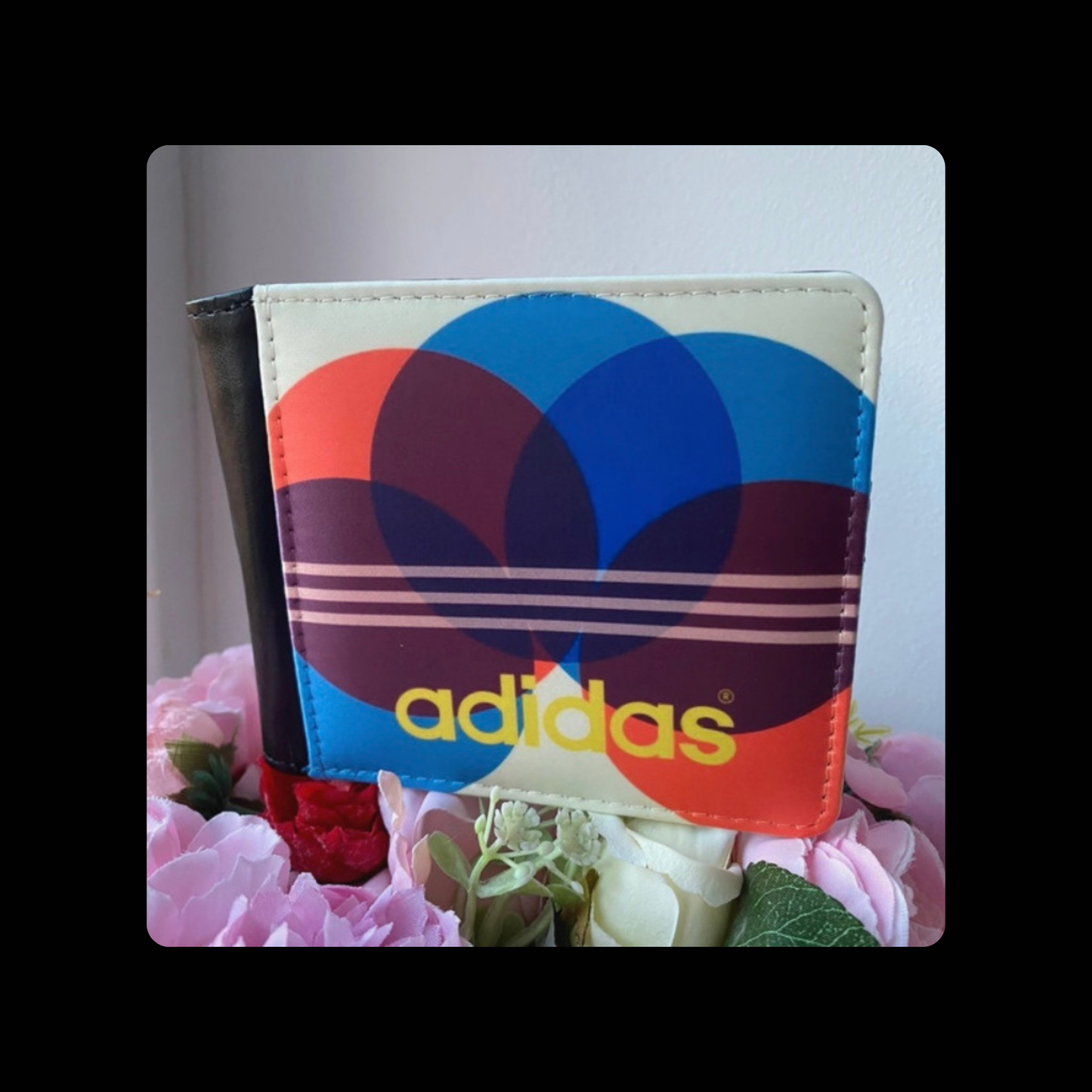 Adidas Circular Design PU Material Wallet 10cm x 9.5cm