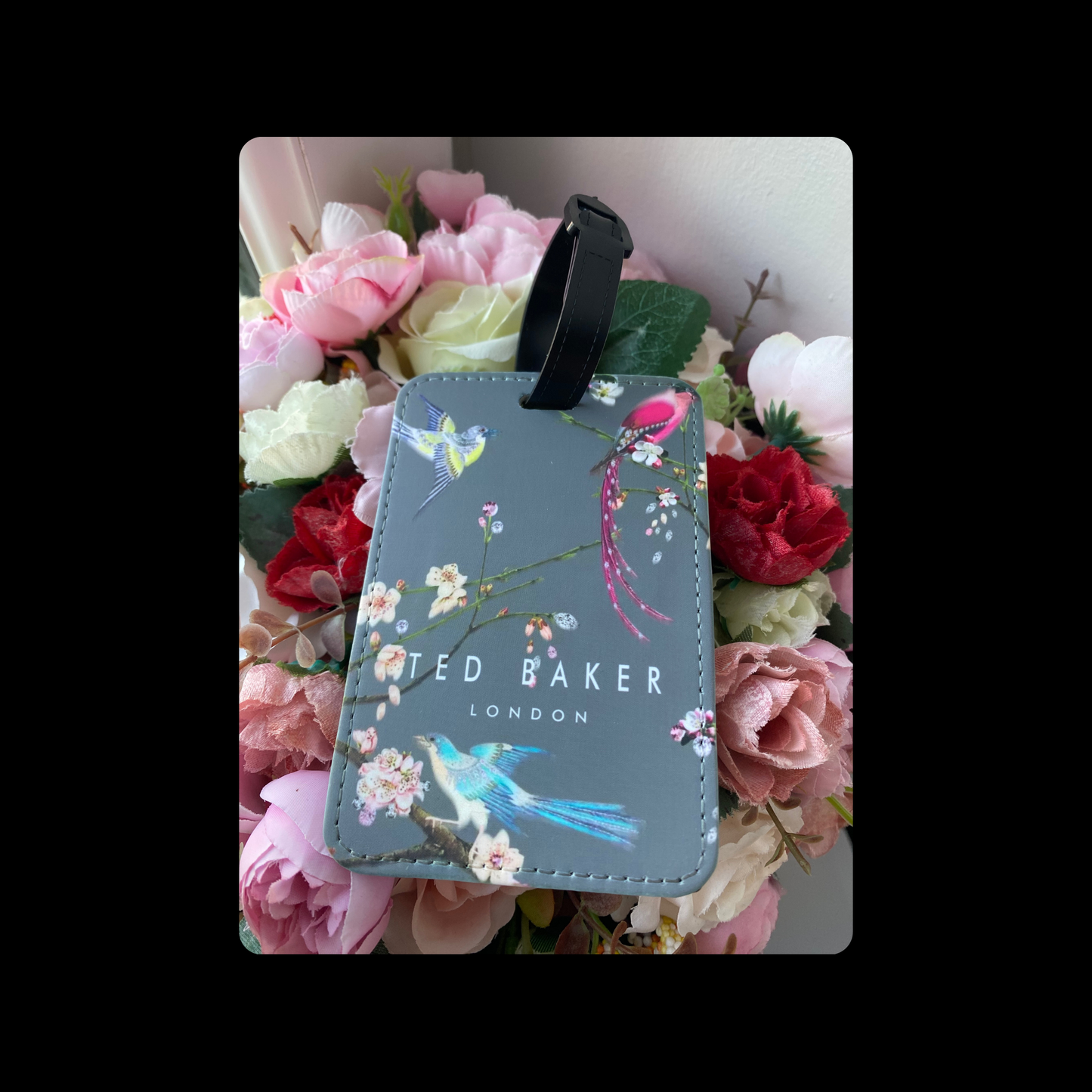 Ted Baker Hummingbirds PU Material Luggage Tag