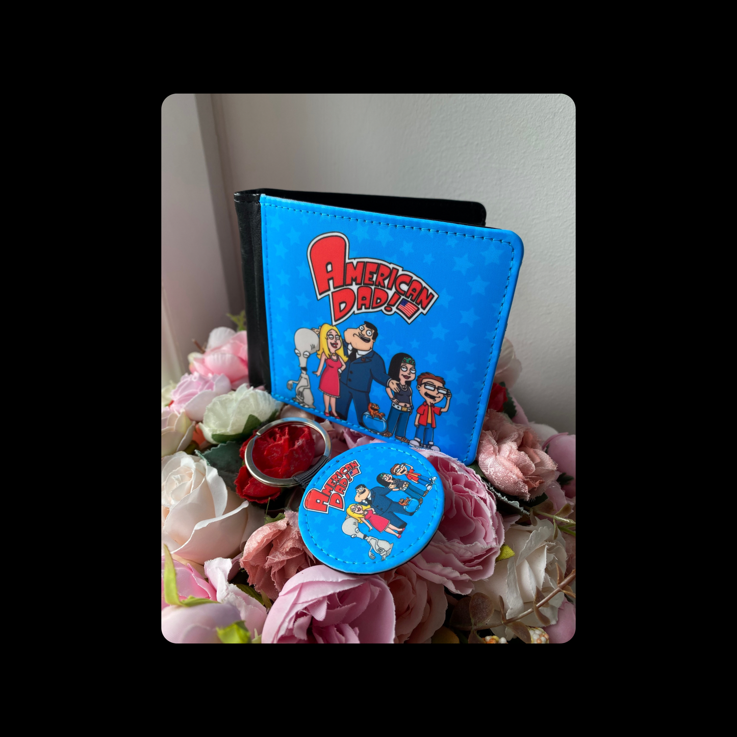 American Dad PU Material Wallet & Keyring