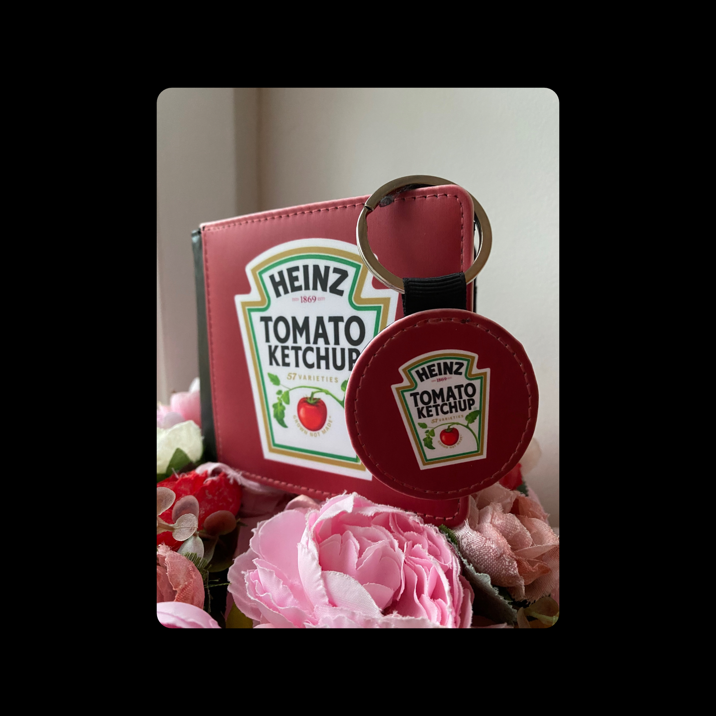 Heinz Tomato Ketchup PU Material Wallet & Keyring