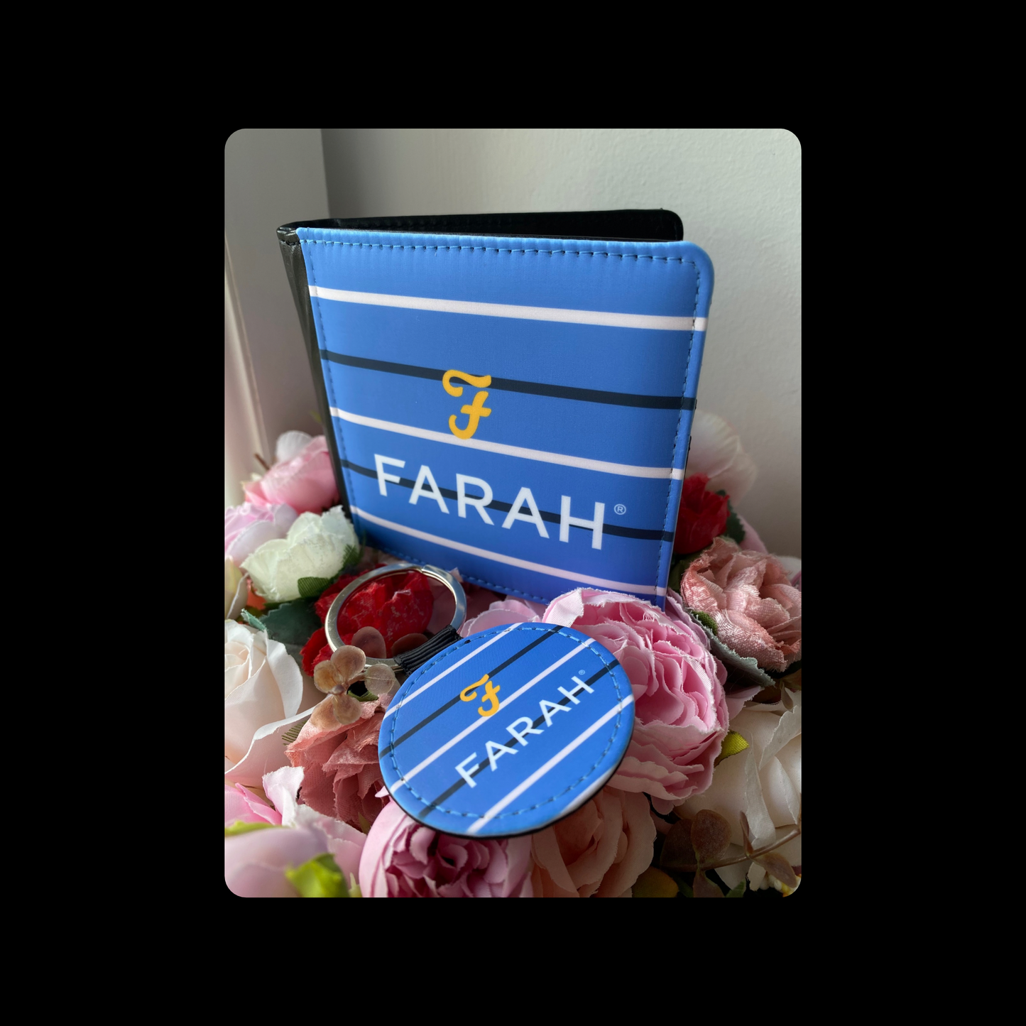 Farah 80’s Football Casuals Terrace Culture Style Striped PU Material Wallet & Keyring