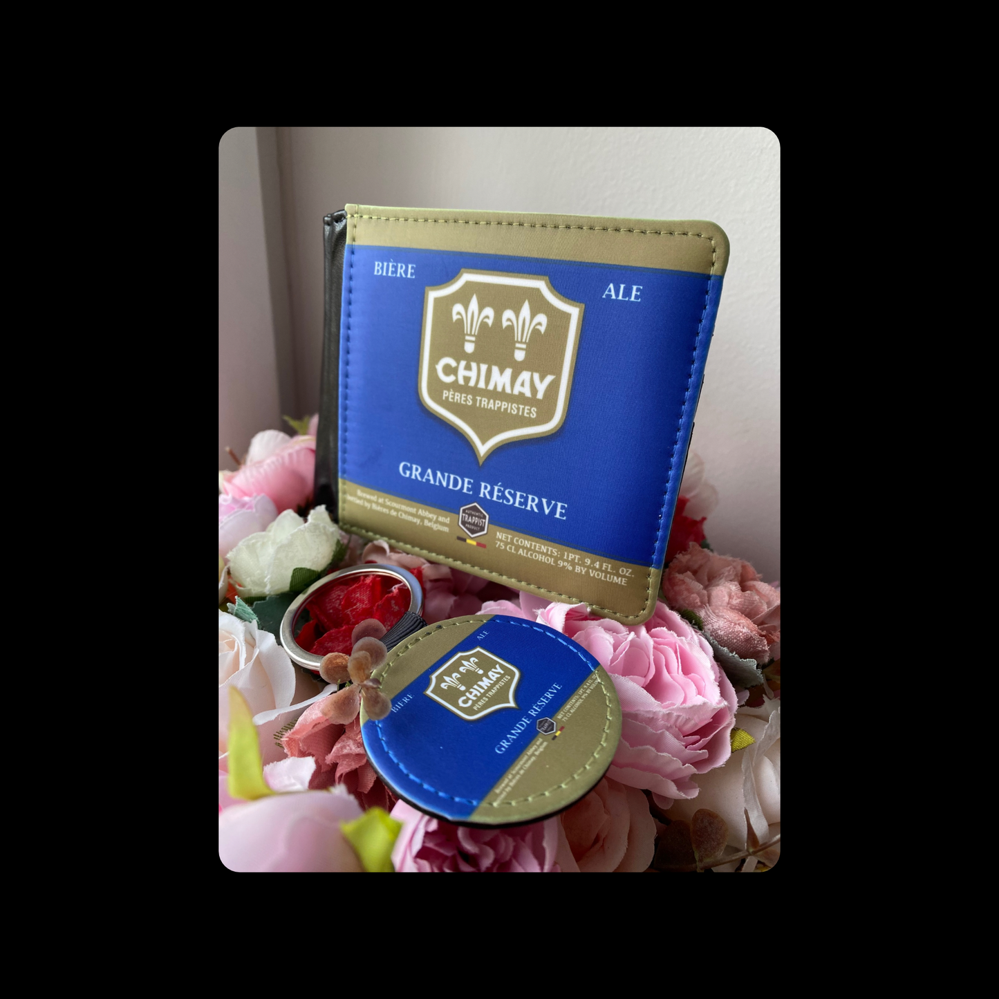 Chimay Grande Reserve Belgium Beer PU Material Wallet & Keyring