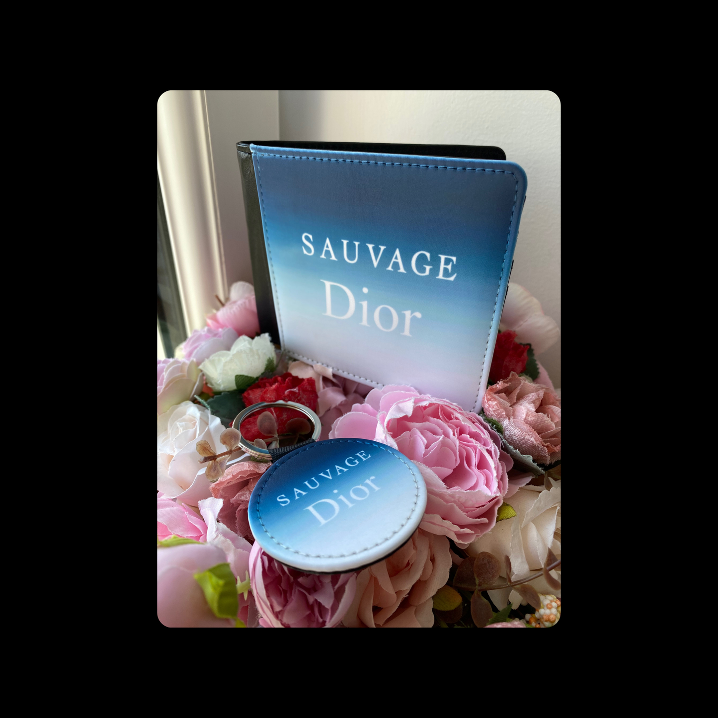 Dior Sauvage PU Material Wallet & Keyring