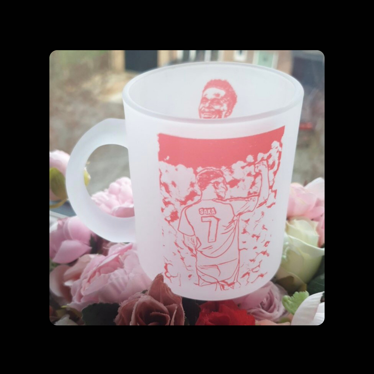 Arsenal Bukayo Saka 11oz (330ml) Clear Frosted Mug