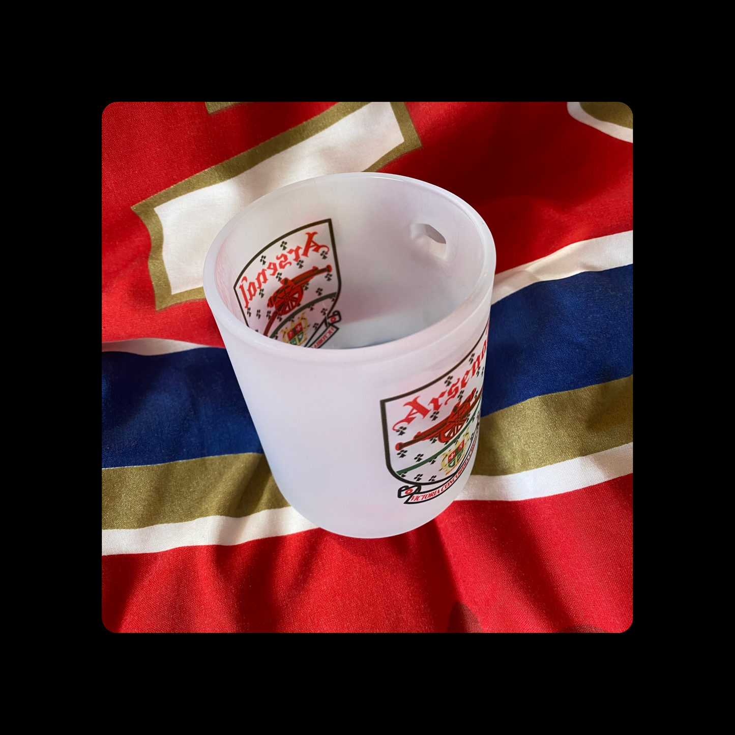 Arsenal 1990-1993 Badge 11oz (330ml) Clear Frosted Mug