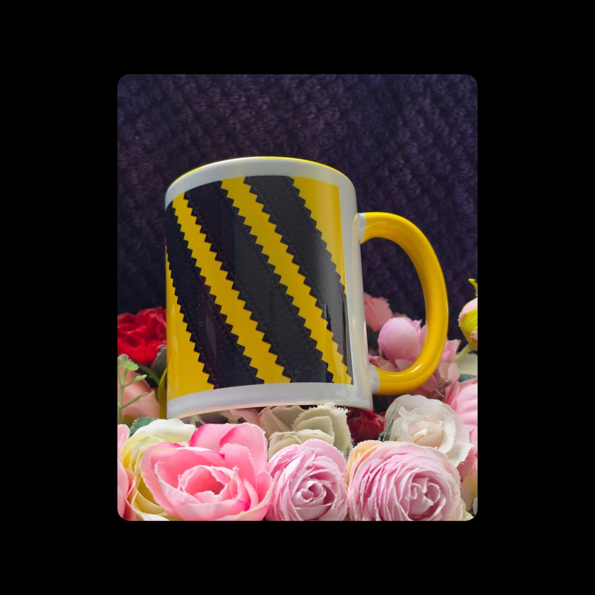 Adidas Trefoil Yellow & Black Two Colour 11oz (330ml) Ceramic Mug