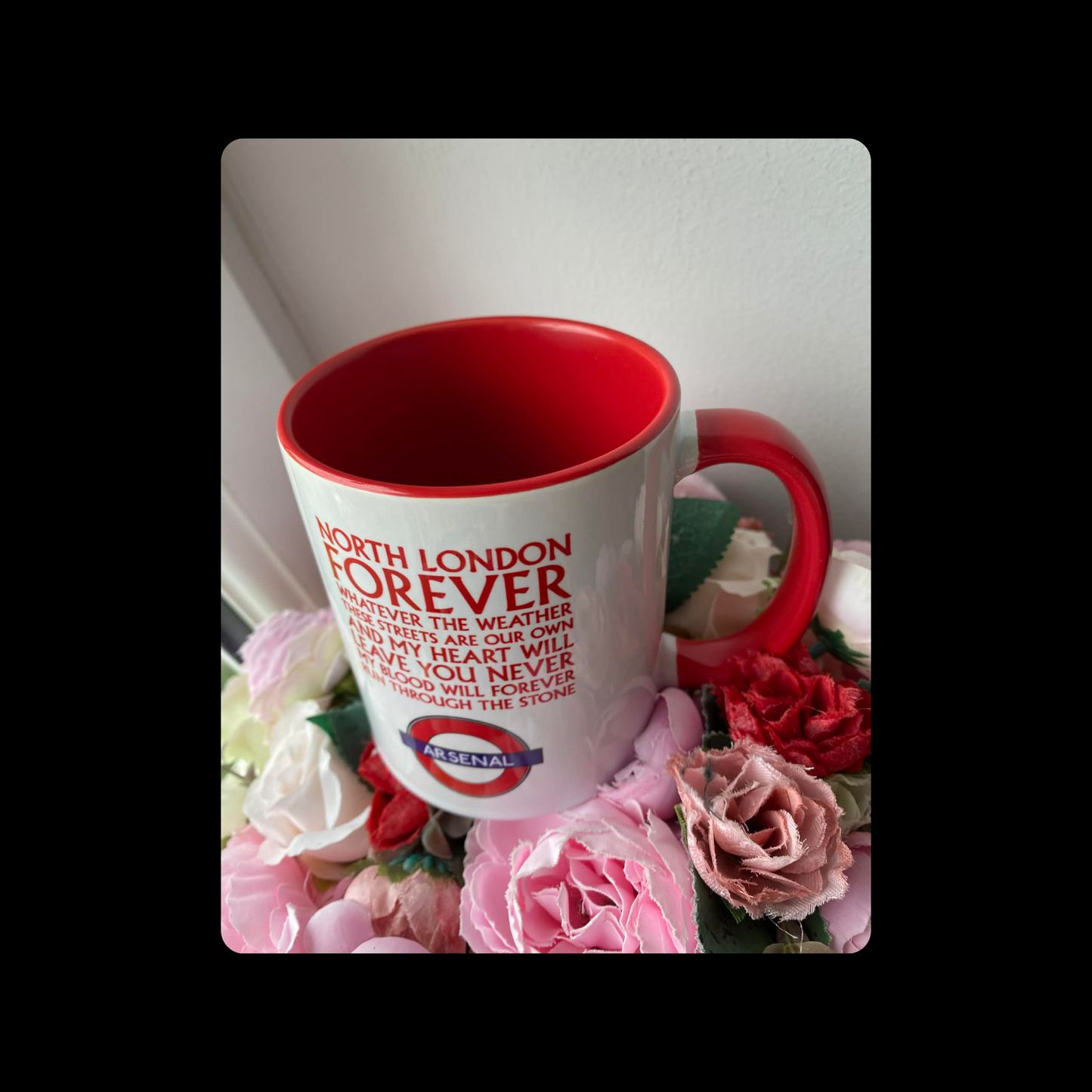 Arsenal North London Forever Lyrics Tube Sign 11oz (330ml) Ceramic Mug