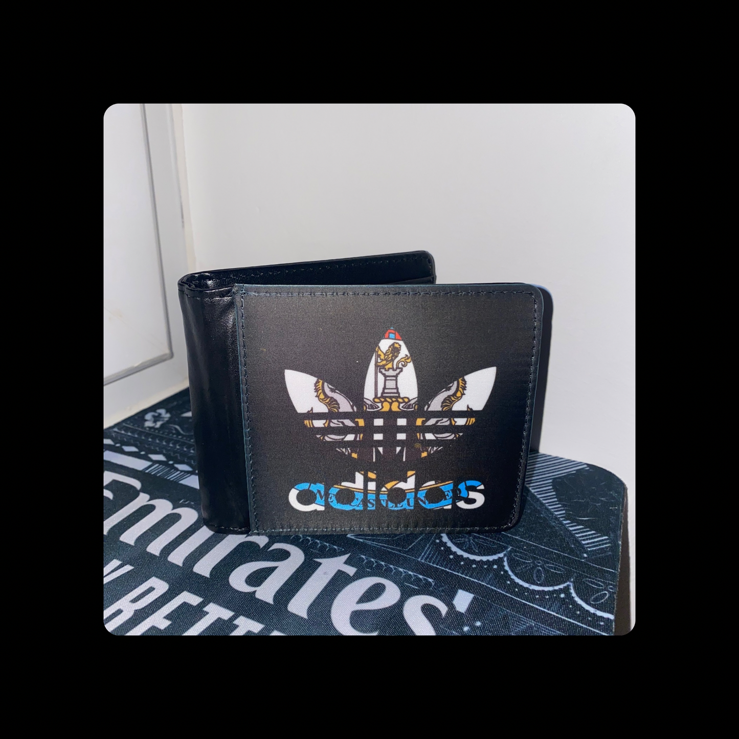 Newcastle United Adidas PU Material Wallet 10cm x 9.5cm