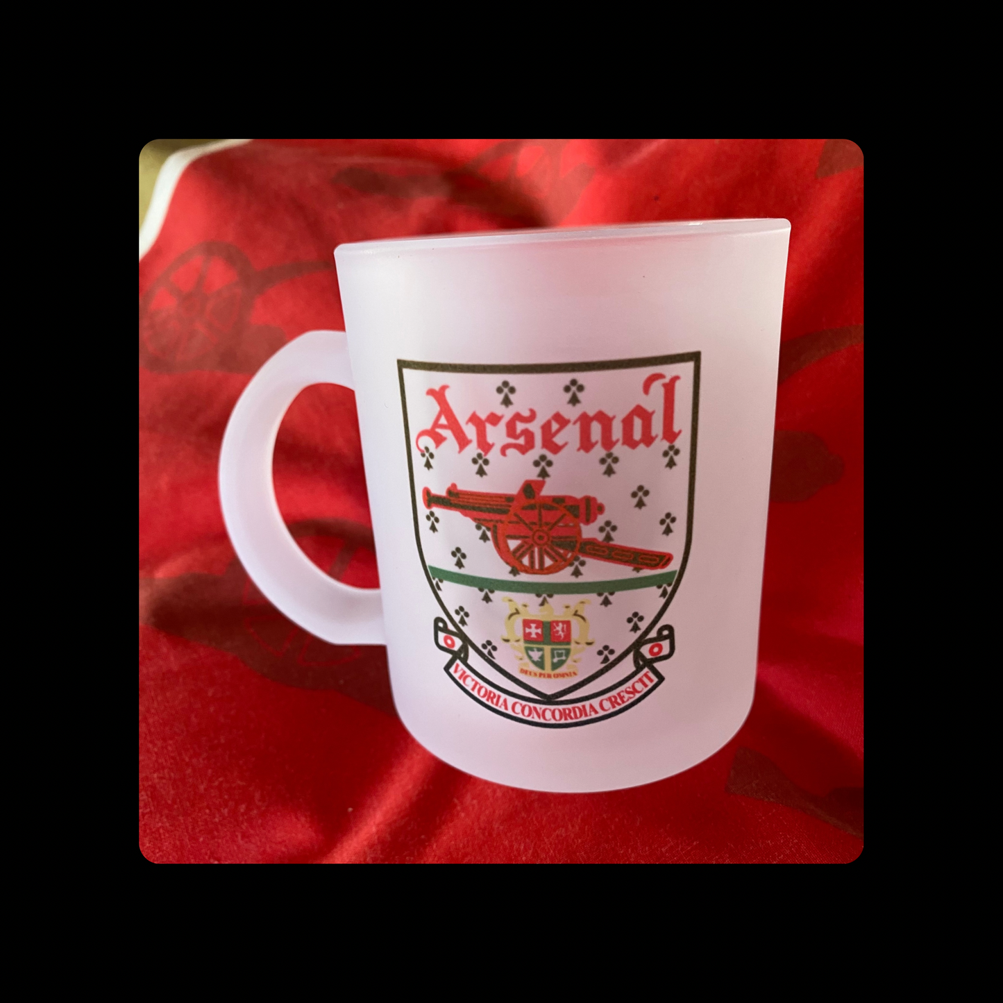 Arsenal 1990-1993 Badge 11oz (330ml) Clear Frosted Mug