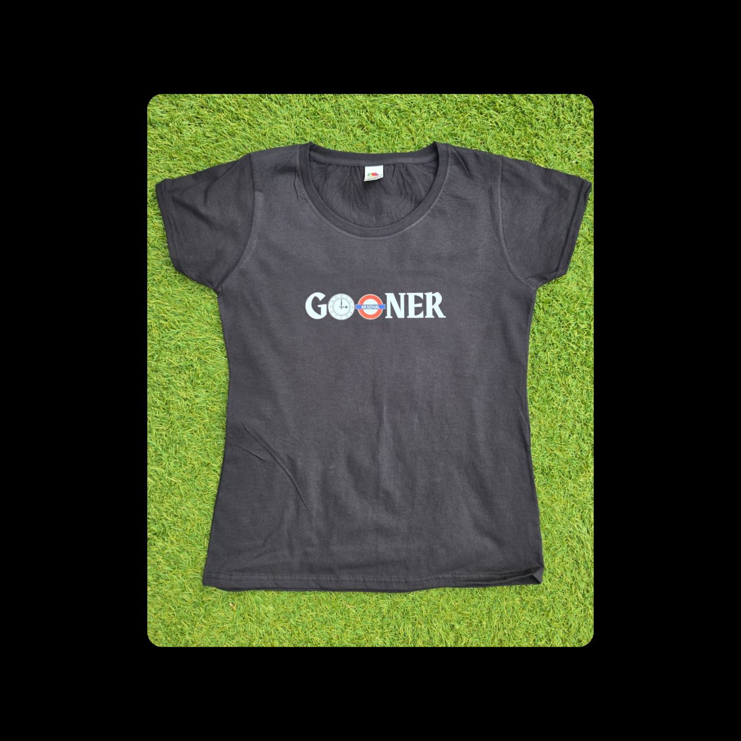 Gooner Short Sleeved 100% Cotton Black T-Shirt