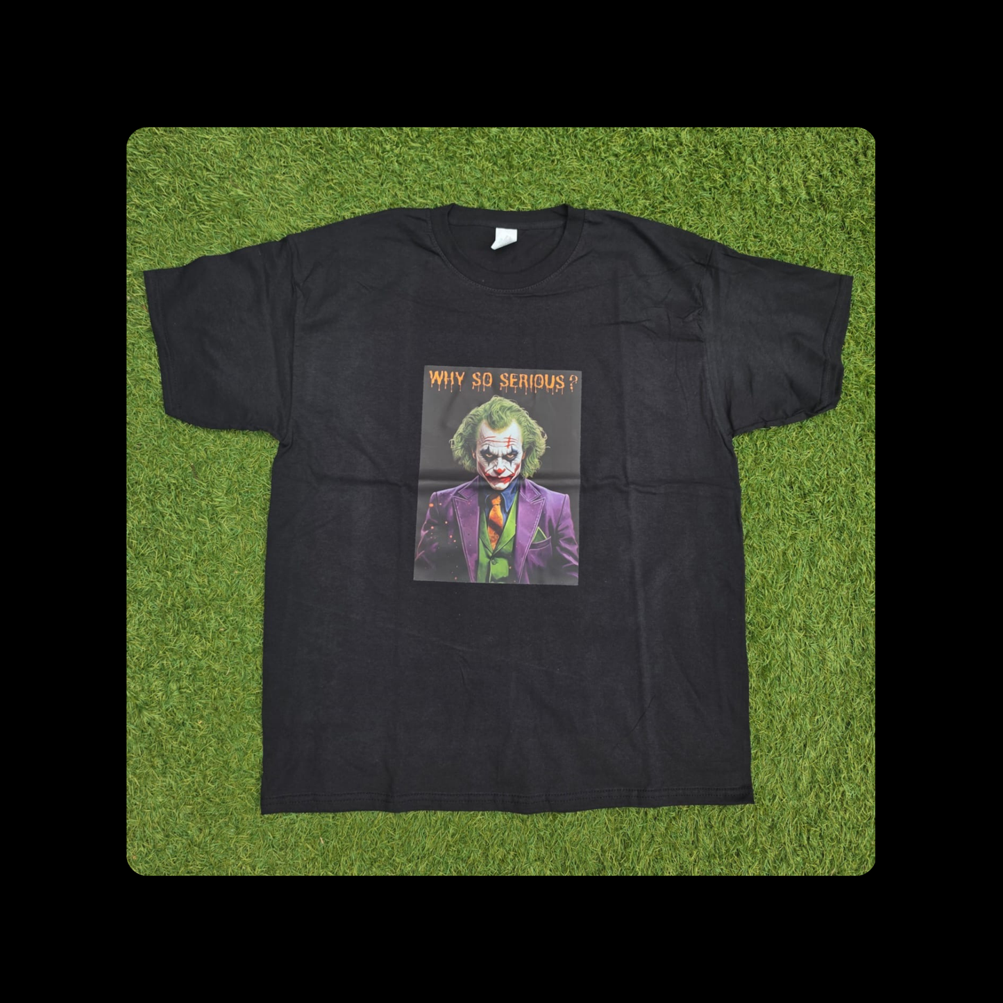 Joker Why So Serious? Short Sleeved 100% Cotton Black T-Shirt