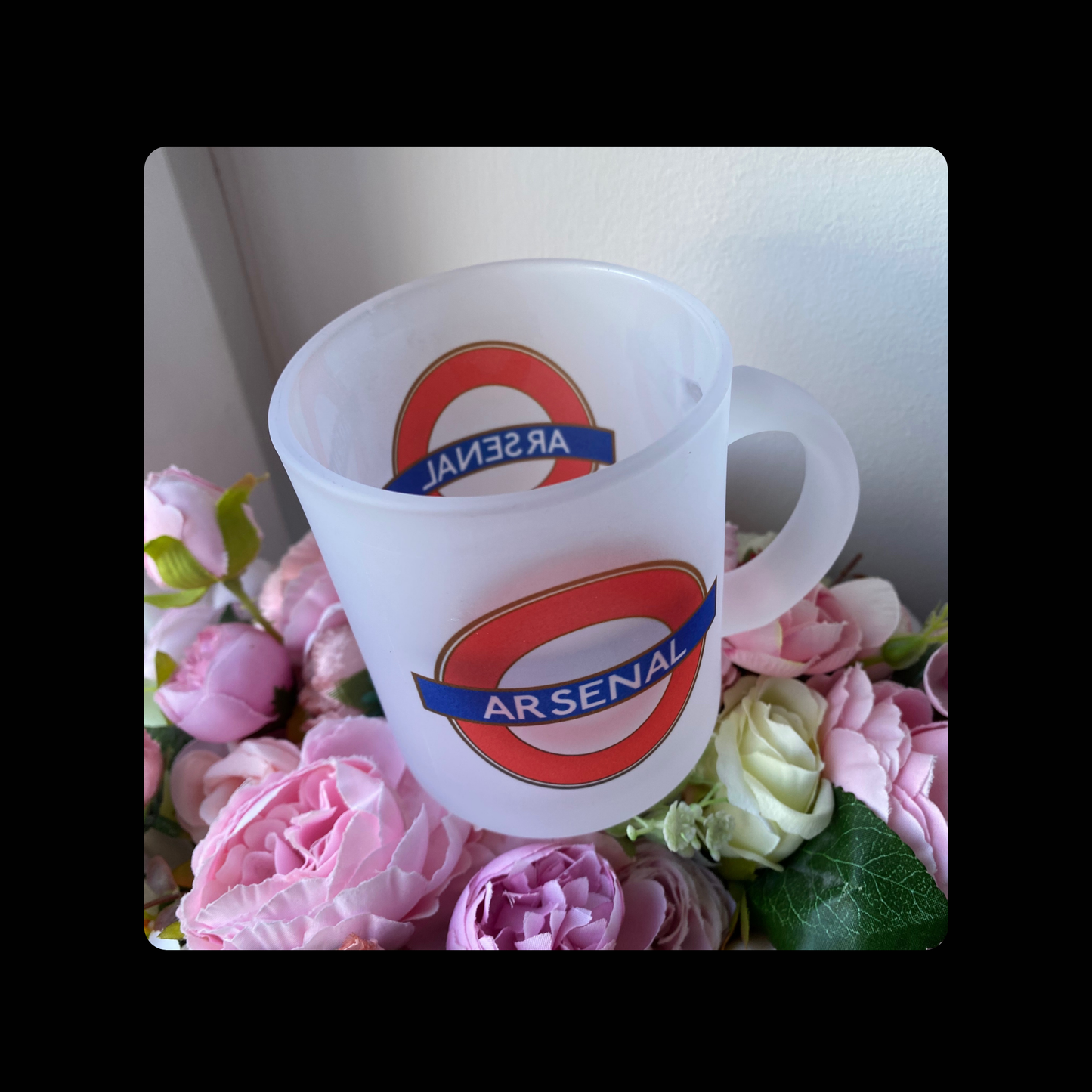 Arsenal Tube Station 11oz (330ml) Clear Frosted Mug