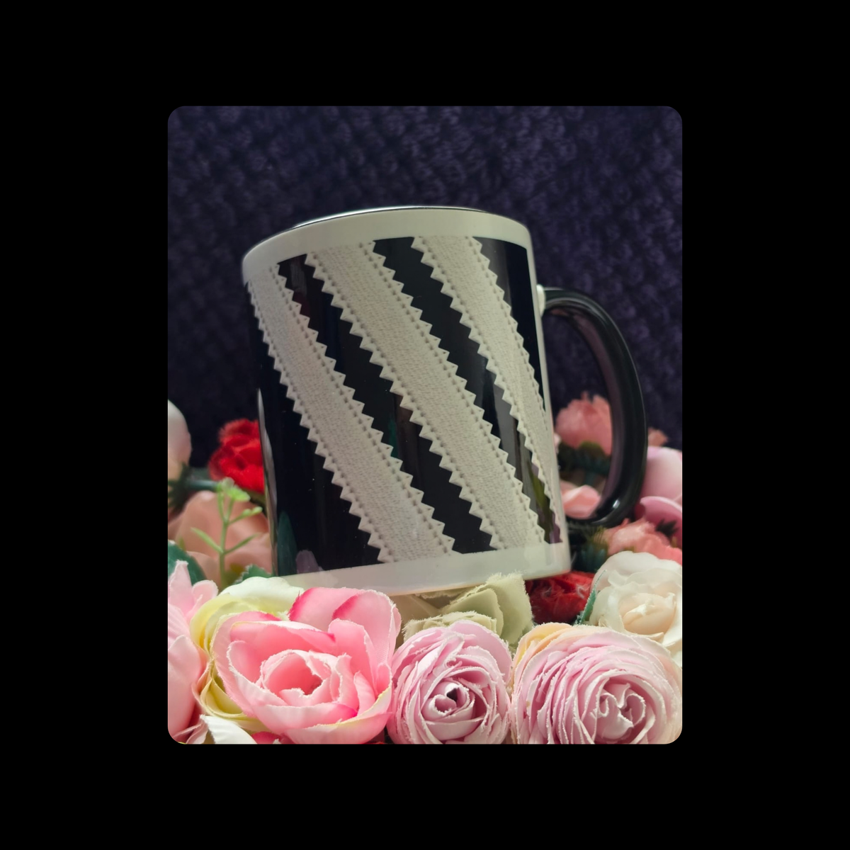 Adidas Trefoil Black & White Two Colour 11oz (330ml) Ceramic Mug