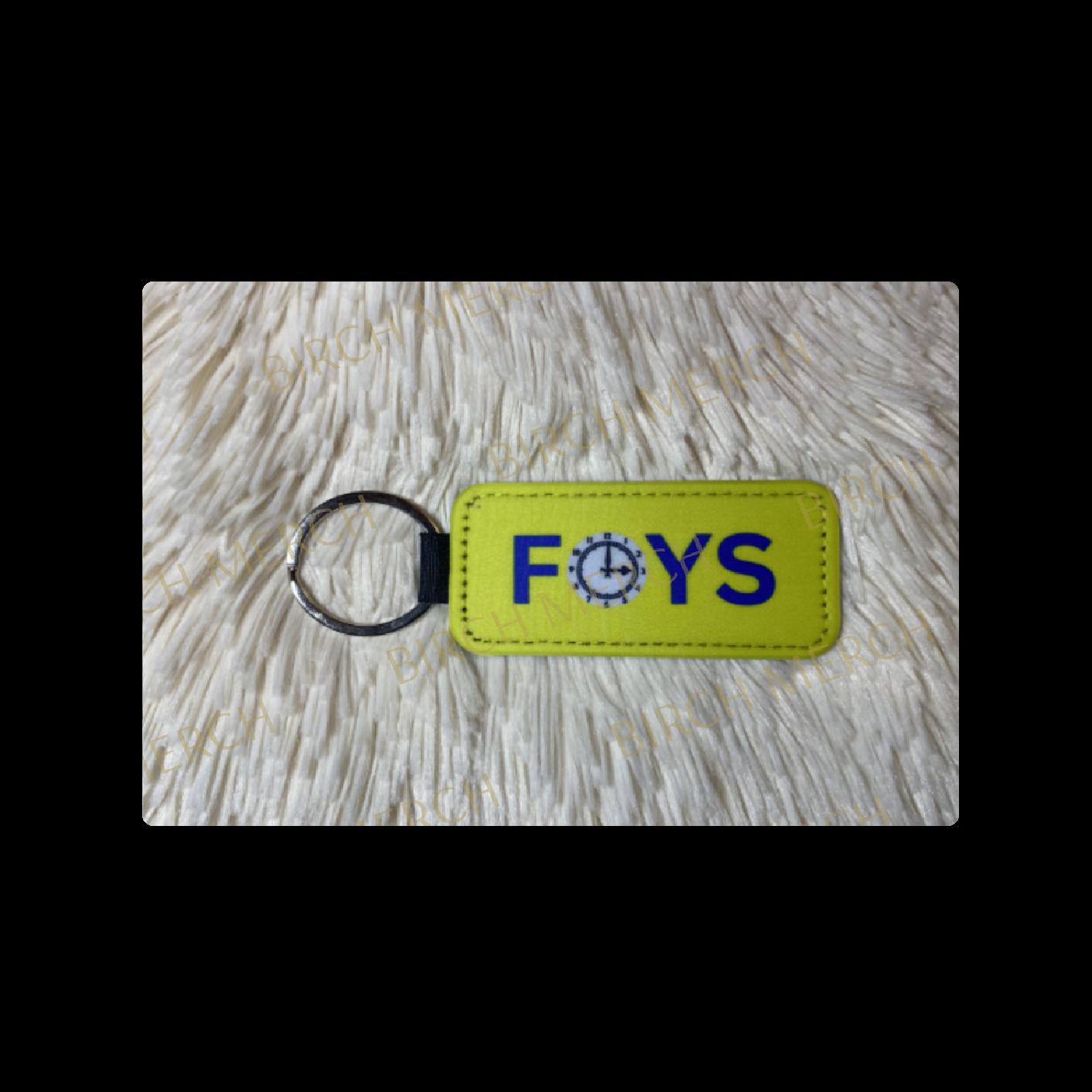 Arsenal Yellow & Blue FOYS Rectangular Keyring 4cm x 8cm