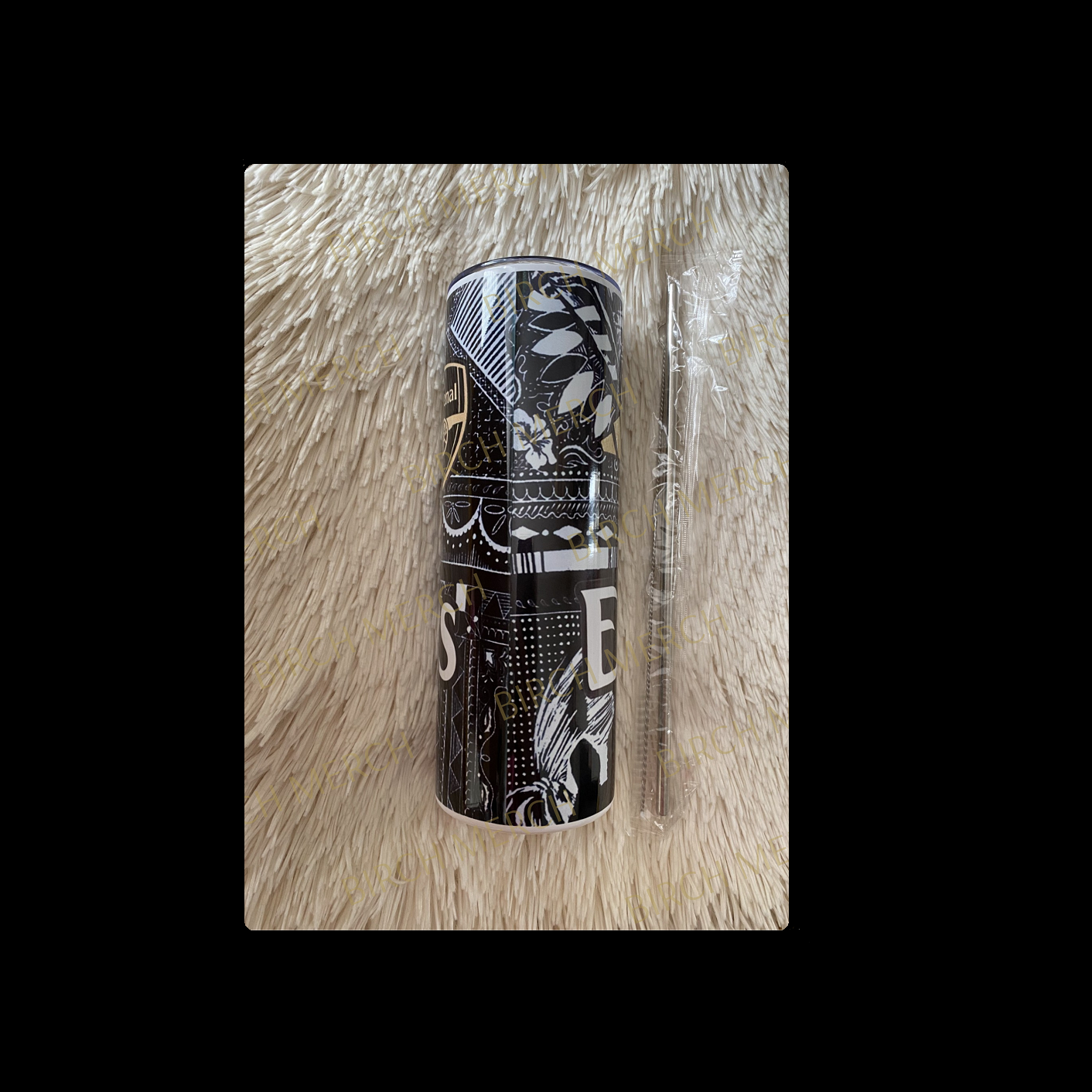 Arsenal 2023/24 Ian Wright Pre Match Kit 20oz (590ml) Stainless Steel Straight Skinny Tumbler