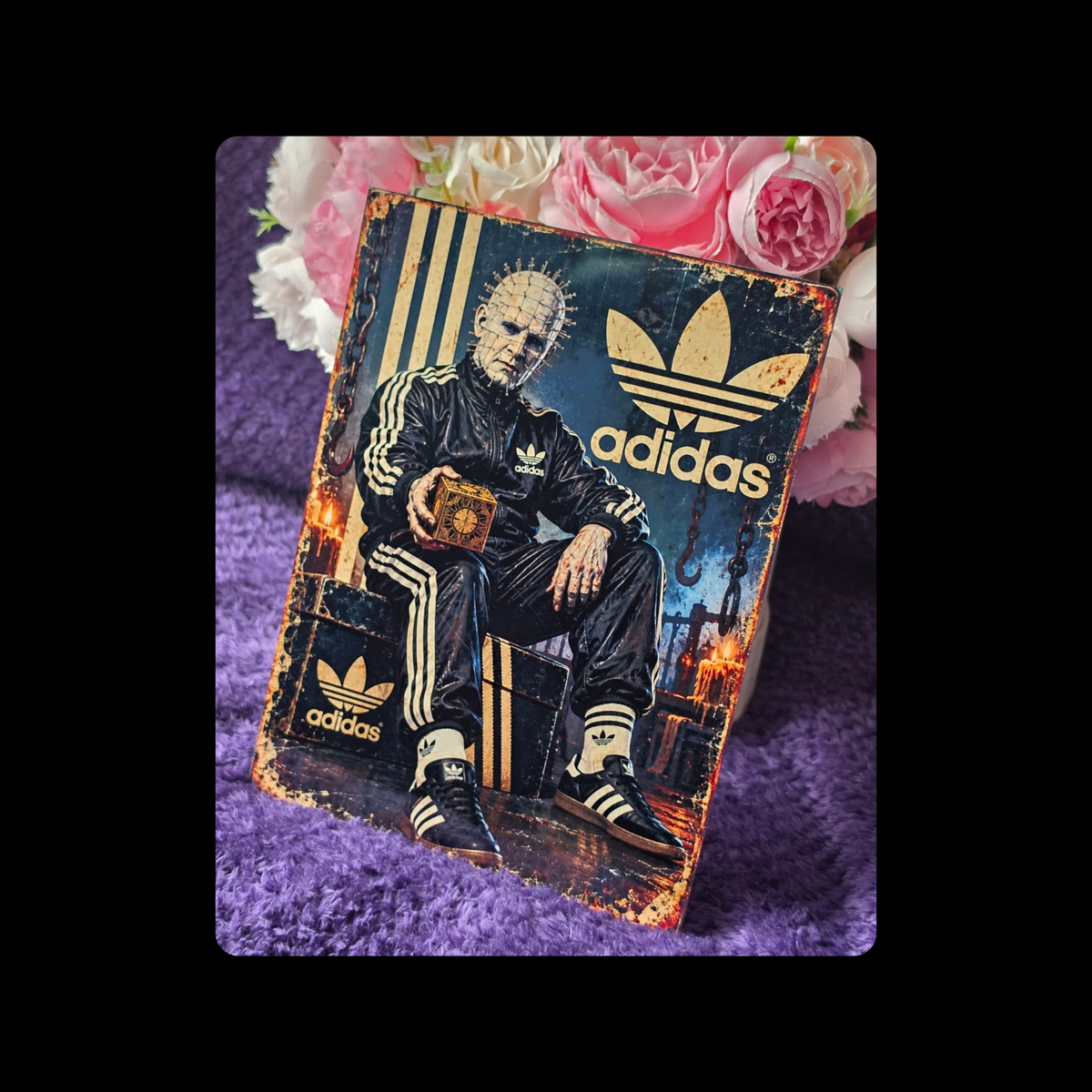 Adidas Pinhead Metal Bar Sign 15cm x 20cm