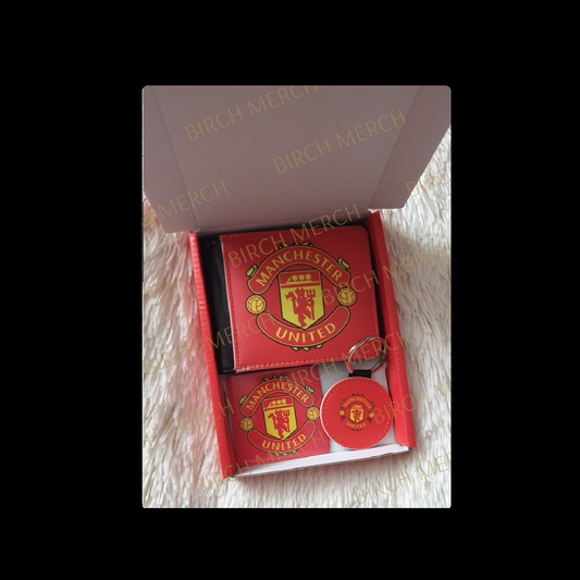 Manchester United Badge Wallet Gift Box Set