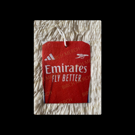 Arsenal 2024/25 Home Kit Double Sided Air Freshener 10cm x 7.5cm