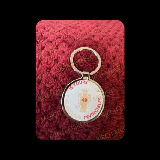 Arsenal Is Yours Gold? Round Metal Keyring 4cm