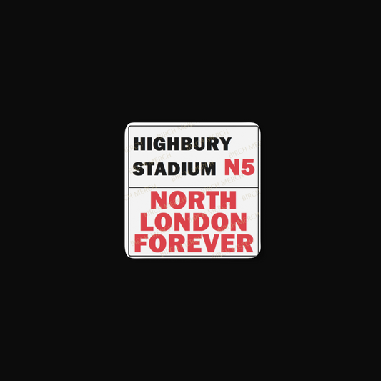 Arsenal Highbury Stadium N5 North London Forever Sign Square Magnet 6.5cm x 6.5cm