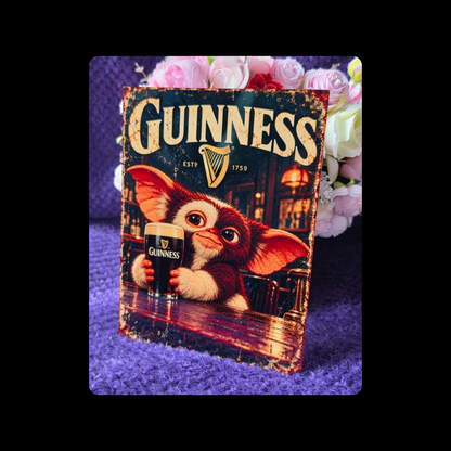 Gizmo Guinness Metal Bar Sign 15cm x 20cm