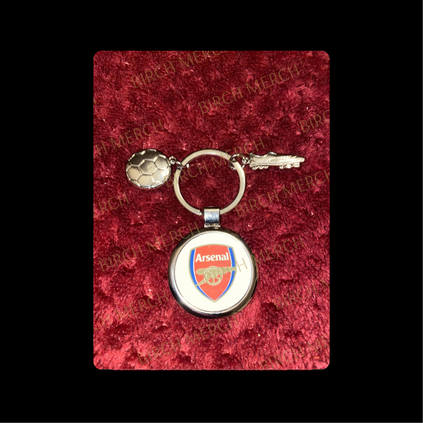 Arsenal Badge Round Metal Charm Keyring 35cm