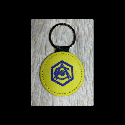 Arsenal Yellow & Blue 1936-1949 Badge Round Keyring 5cm