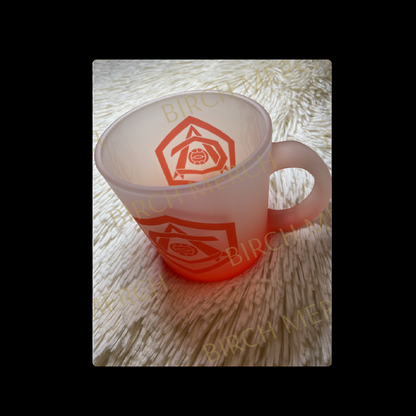 Arsenal 1936-1949 Badge 11oz (330ml) Red Two Tone Frosted Mug & Coaster Set