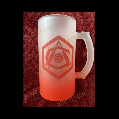 Arsenal 1936-1949 Badge 16oz (474ml) Red Two Tone Frosted Stein Mug