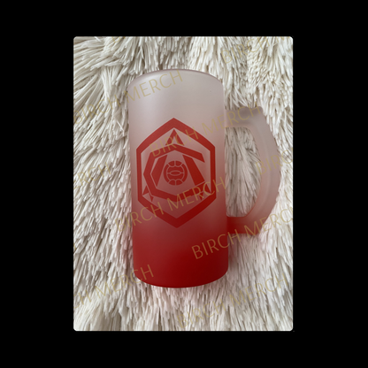 Arsenal 1936-1949 Badge 16oz (474ml) Red Two Tone Frosted Stein Mug